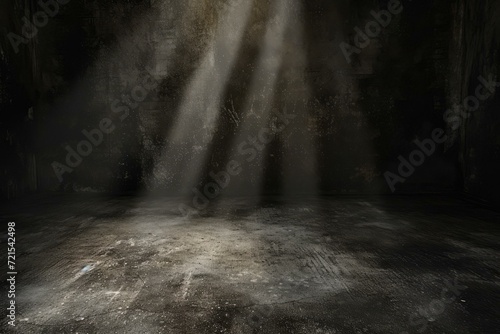 rays of light in a dark room