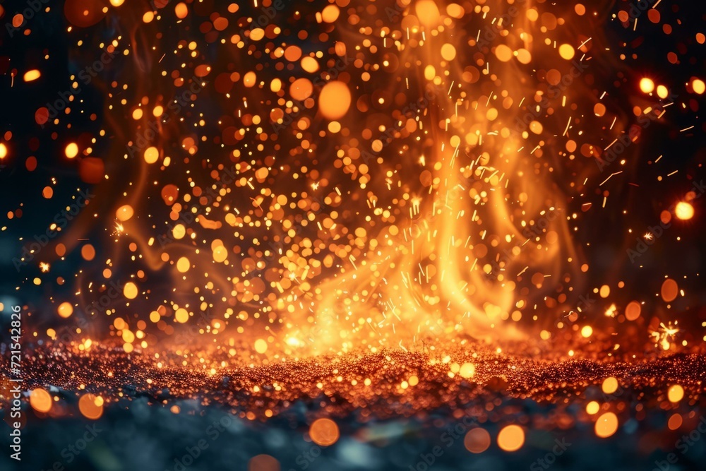 Obraz premium Welding Torch Producing Sparks