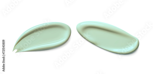 Foundation green liquid .Cosmetic make up.BB,CC,DD smears cream for redness.creme smudges green color on white background.transparent. concealer strokes. Vector Illustration