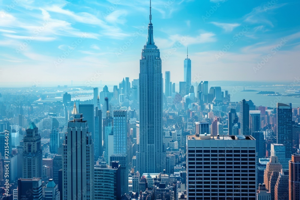 Fototapeta premium New York City skyline with the Empire State Building