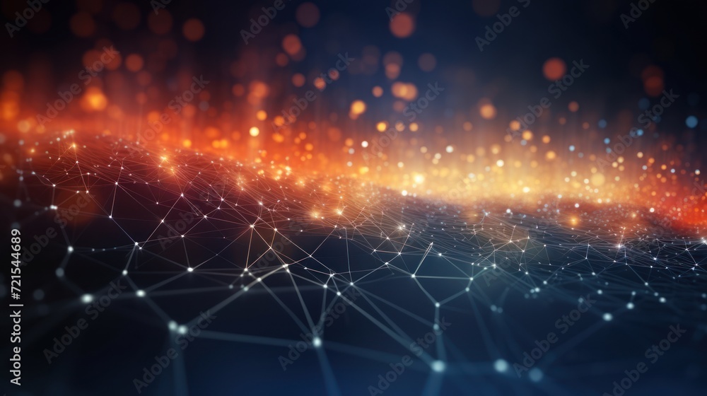 Obraz premium Innovation in Modern IT Technology Abstract Particle Background