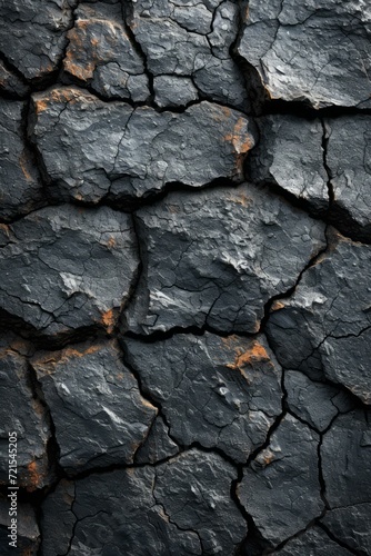 Cracked Dark Stone Background