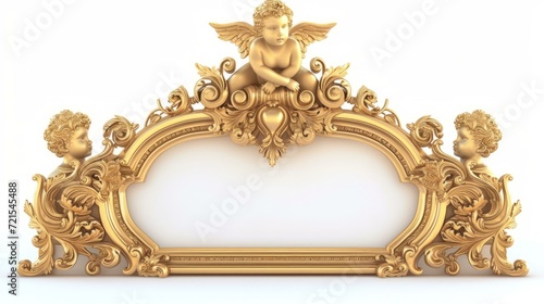 Golden Frame with Angel photo