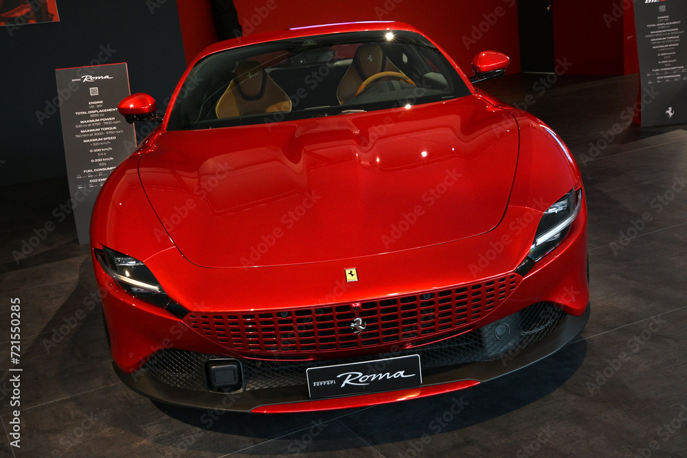 Scarperia, Mugello - 28 October 2023: Ferrari Roma on display during ...