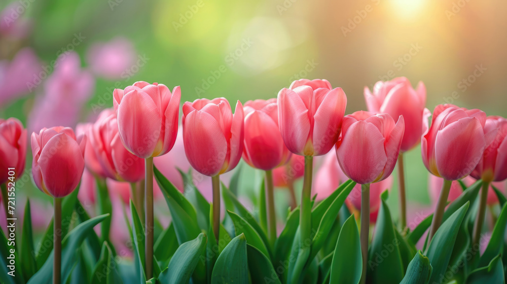 Tulip flowers blooming in the garden Tulip flowers blooming in the garden