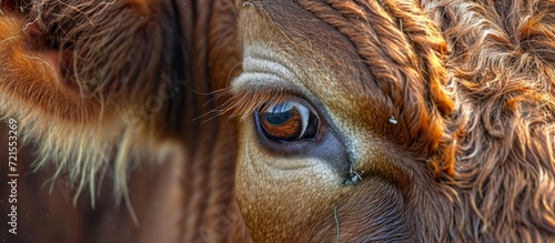 Bovine Beauty: A Stunning Close-Up of a Bovine's BRilliant and Breathtaking Close-Up BRing Out Details