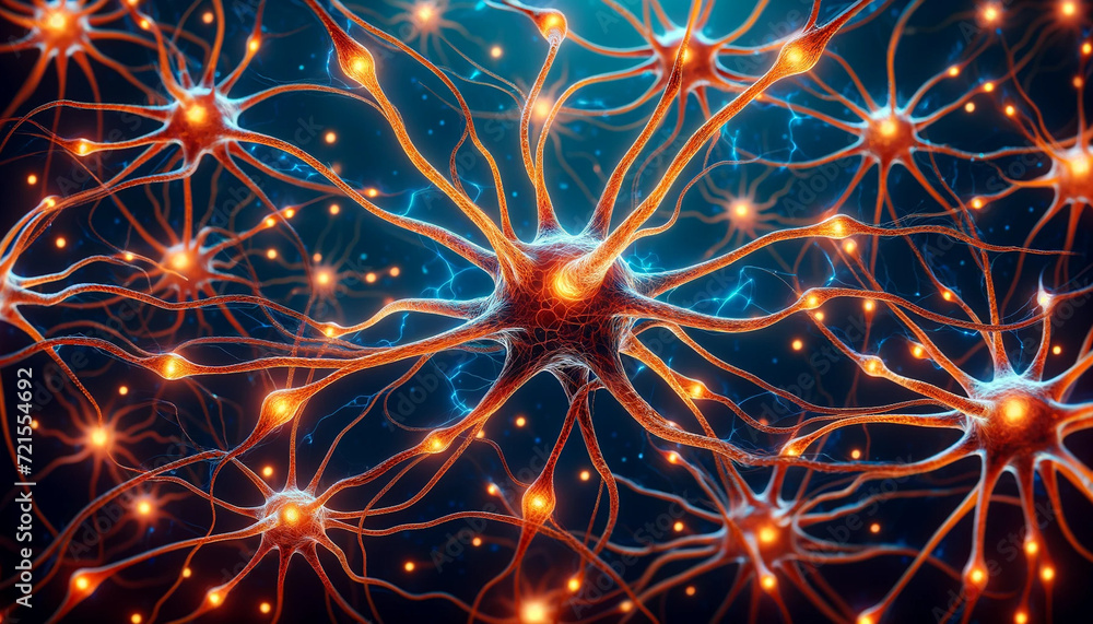 Fototapeta premium Luminous Neural Network