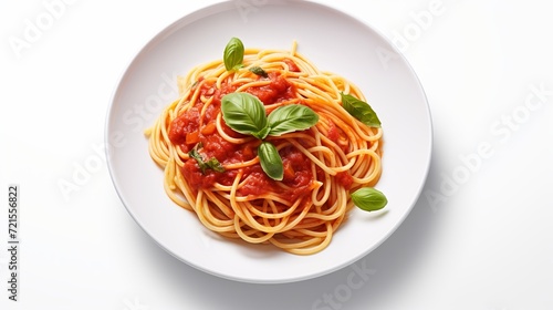 A white background is used for an italian food concept and menu design that includes pasta and ingredients.