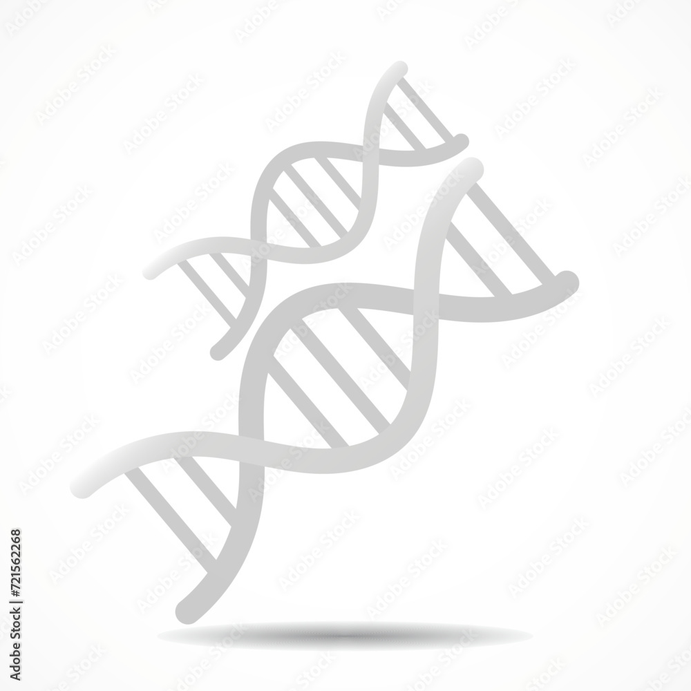 DNA code icon isolated on white background, science concept. Vector illustration DNA code icon isolated on white background, science concept. Vector illustration