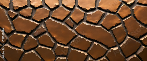 texture of bronze cracked wall background
