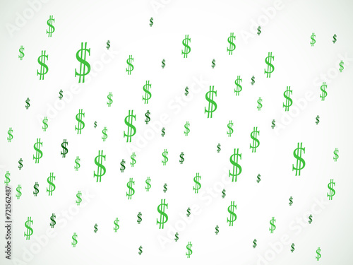 Vector background with signs of dollars. Money background
