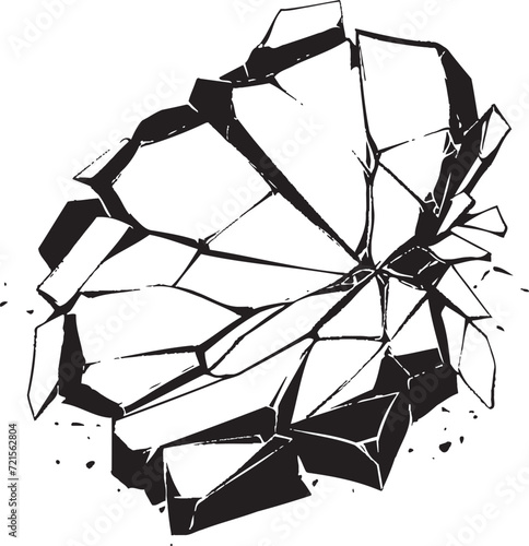 Beyond the Break Surreal Glass Fragment VectorPrism of Destruction Broken Glass Vector Illustration