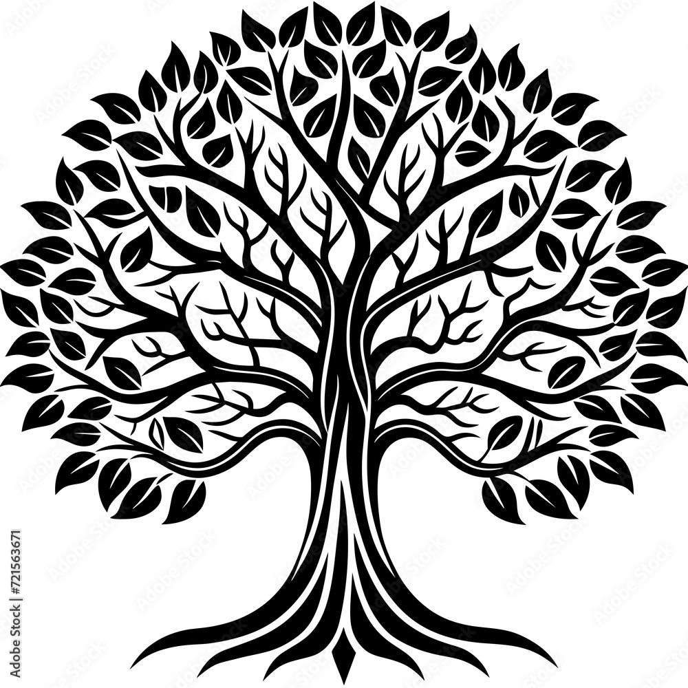 Obraz premium tree silhouette vector 
