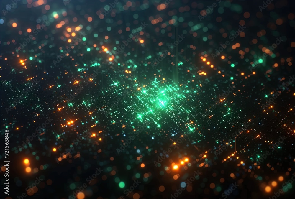 green squares on a abstract background with lights green squares on a abstract background with lights