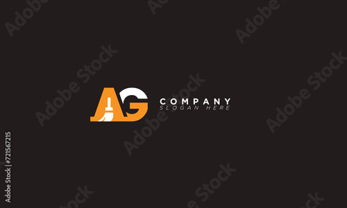 AG Alphabet letters Initials Monogram logo 