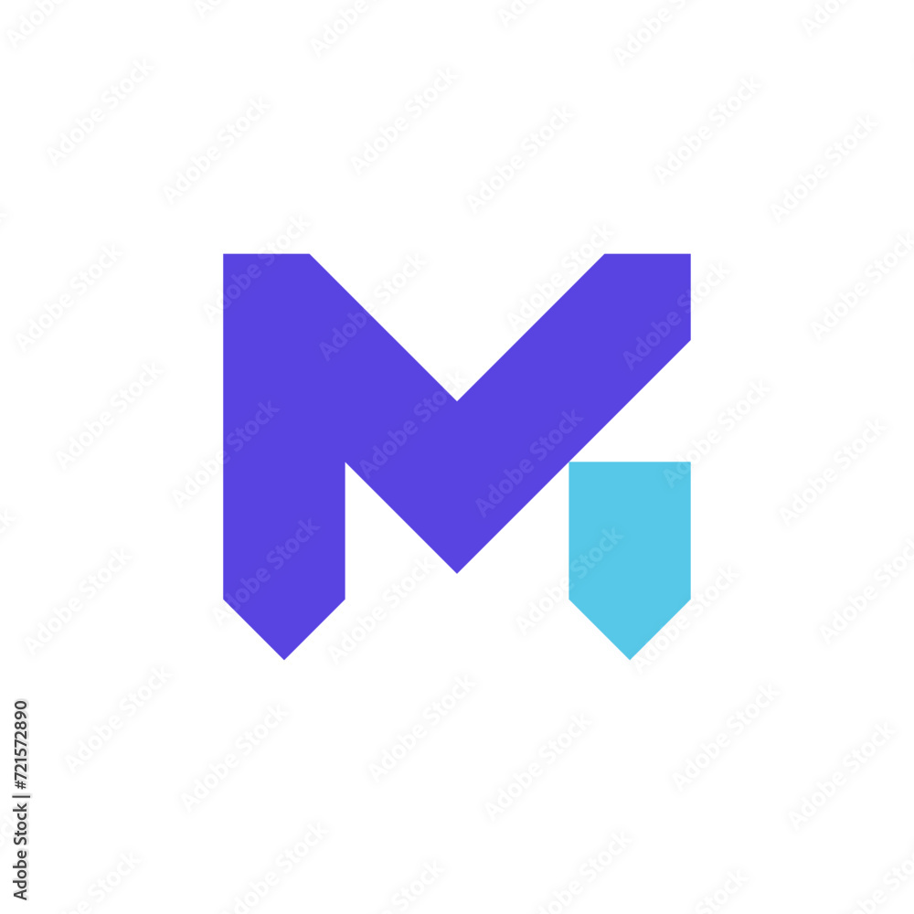 Letter m shield modern minimal logo Letter m shield modern minimal logo