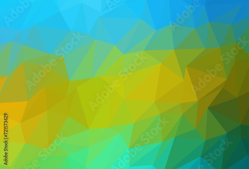 Light Blue  Yellow vector polygonal background.