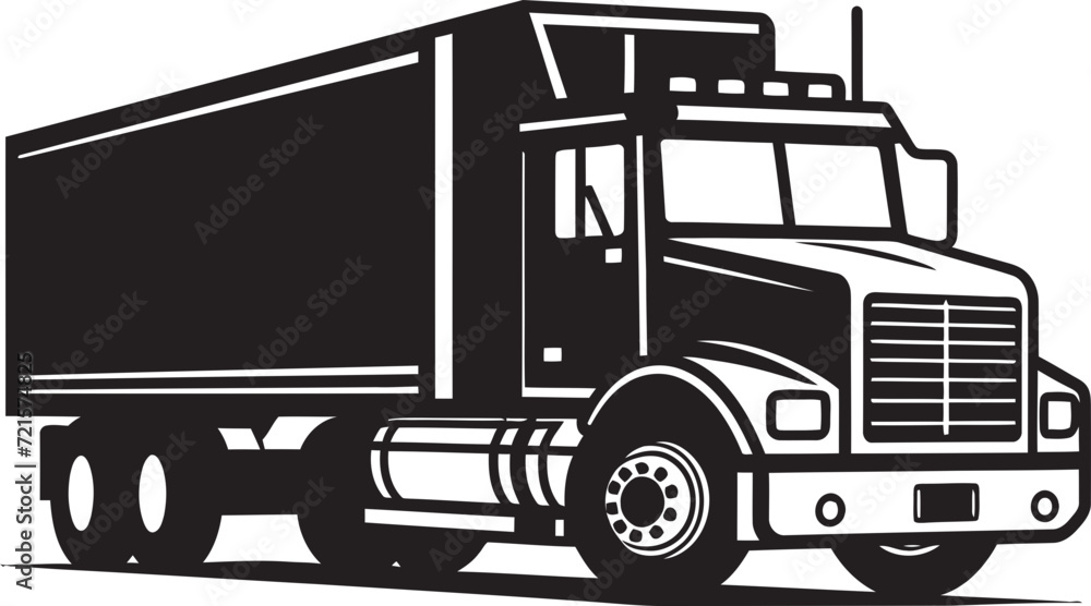 High Quality Truck Vector DesignDetailed Big Rig Vector Graphics