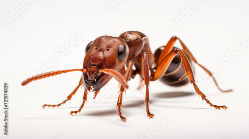 An ant on white background