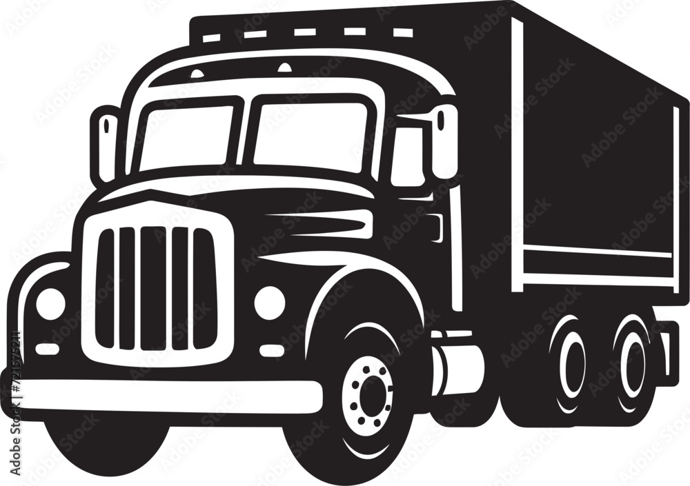 Vector Art of Heavy Duty TruckingCargo Delivery Network in Vector