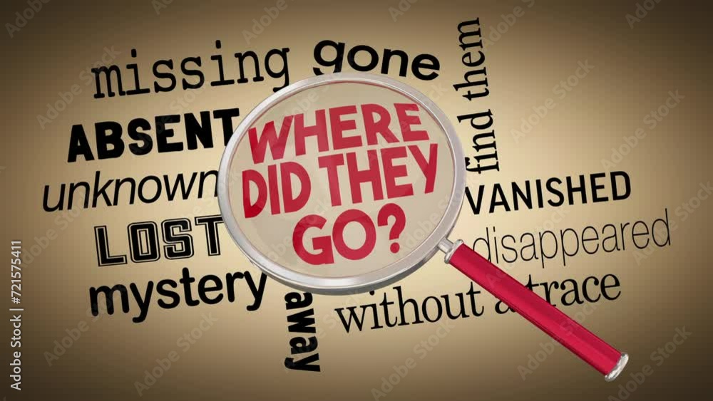 Where Did They Go Magnifying Glass Missing Lost People Customers Money Search 3d Animation Where Did They Go Magnifying Glass Missing Lost People Customers Money Search 3d Animation