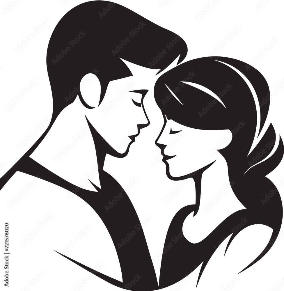 Visual Duets Dynamic Couple IllustrationDynamic Silhouettes Vibrant Couple Illustrations