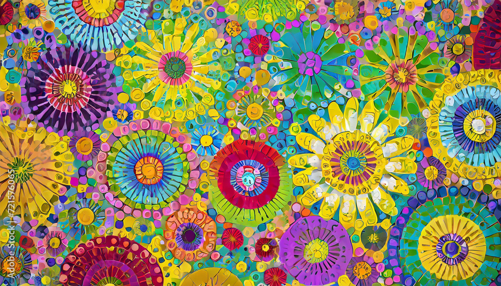 Flower pattern background design illustration. Generative AI