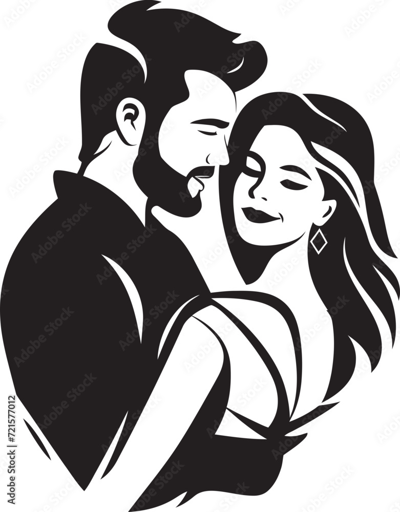 Artistic Duet Vibrant Vector IllustrationEmotional Visions Crafting Couple Scenes