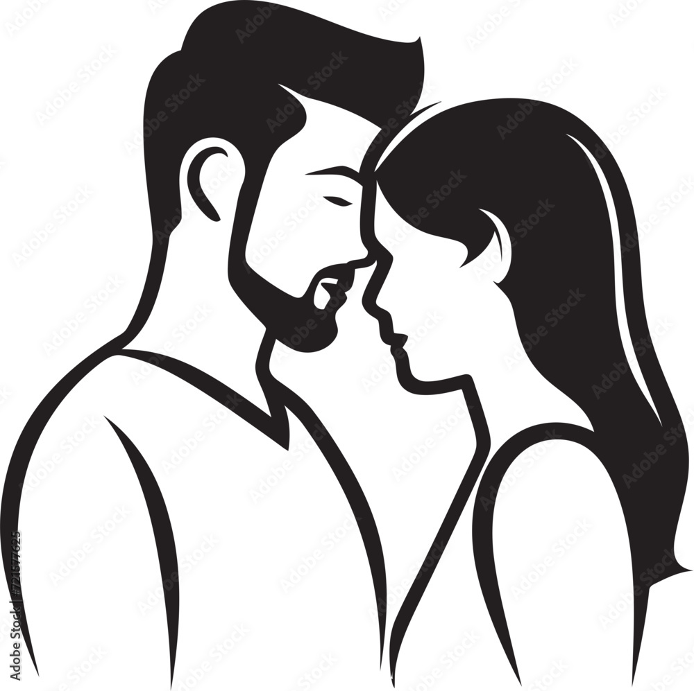 Sensual Expressions in Couple Vector IllustrationEvolving Artistry Couple Vector Illustration Progr