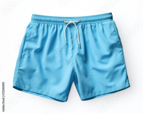Blue Shorts for Men. Isolated on White, Perfect Product for Spring and Summer Dress