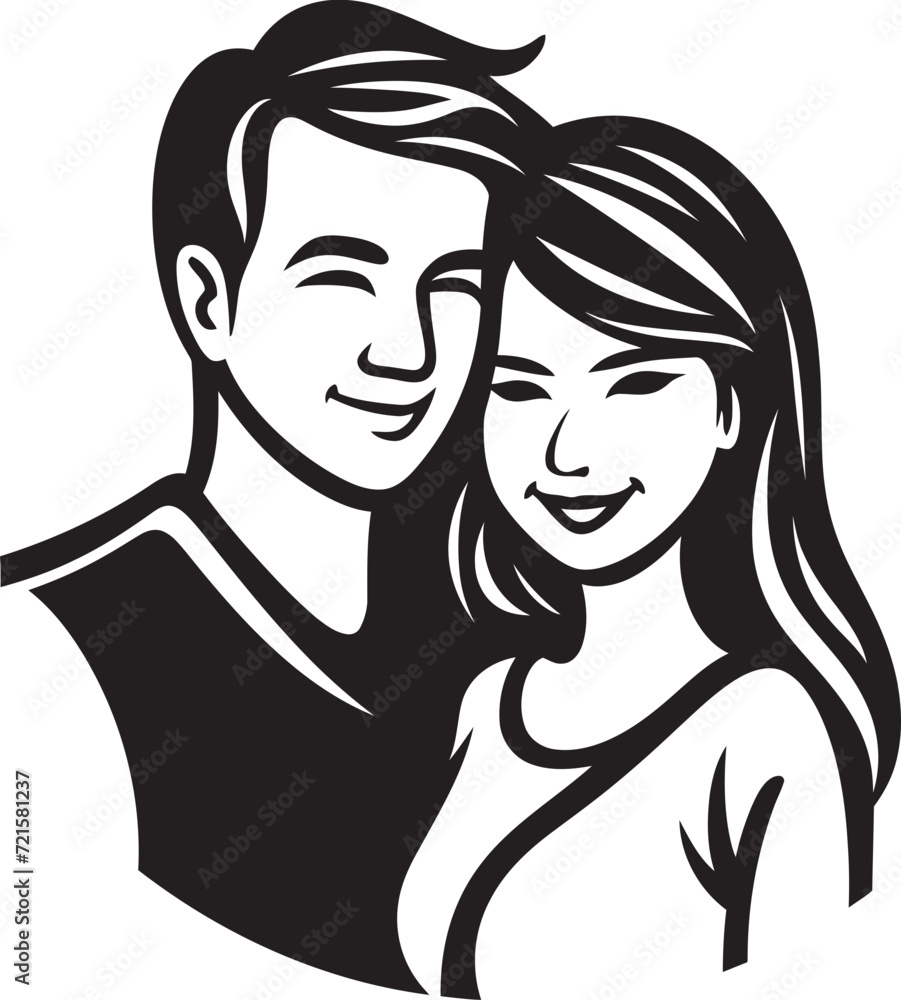 Crafting Love Couple Vector Illustration TechniquesDesigning Togetherness Couple Vector Illustratio