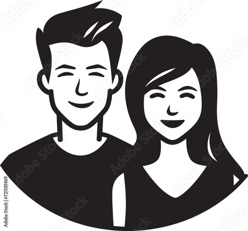 Designing Affection Couple Vector IllustrationExpressive Love Tales Couple Vector Dynamics