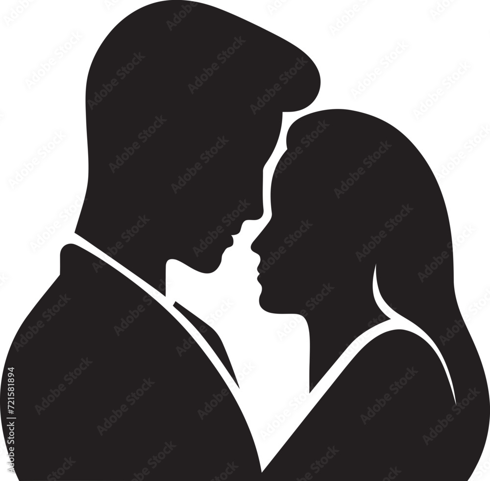 Crafting Love in Detail Couple Vector InsightsEmotional Harmony Couple Vector Illustration