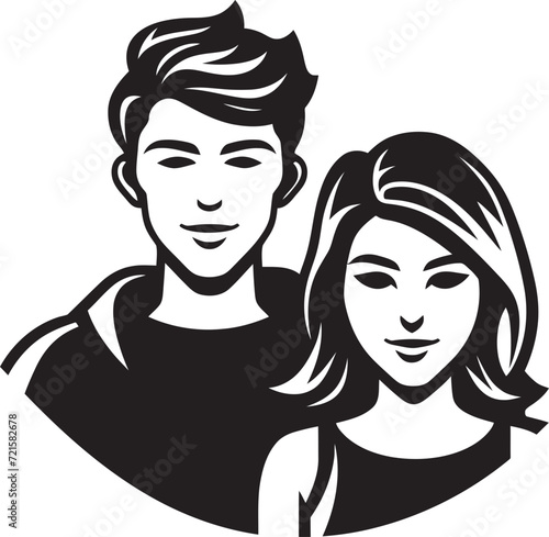 Artistic Narratives Crafting Couple Vector NarrativesCrafting Connection Vibrant Couple Vector Illu