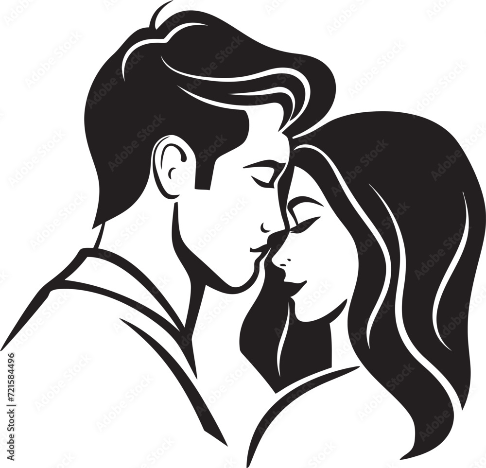 Emotional Connections Expressive Couple VectorsVisual Duets Vibrant Couple Illustration