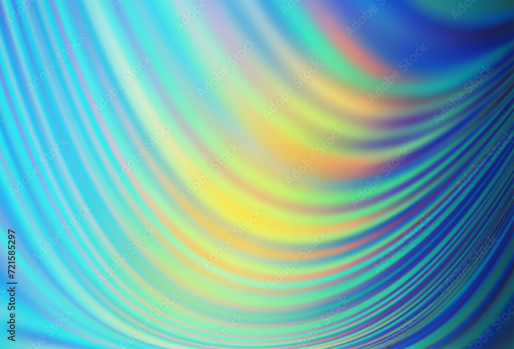 Fototapeta premium Light Blue, Yellow vector template with lines, ovals.