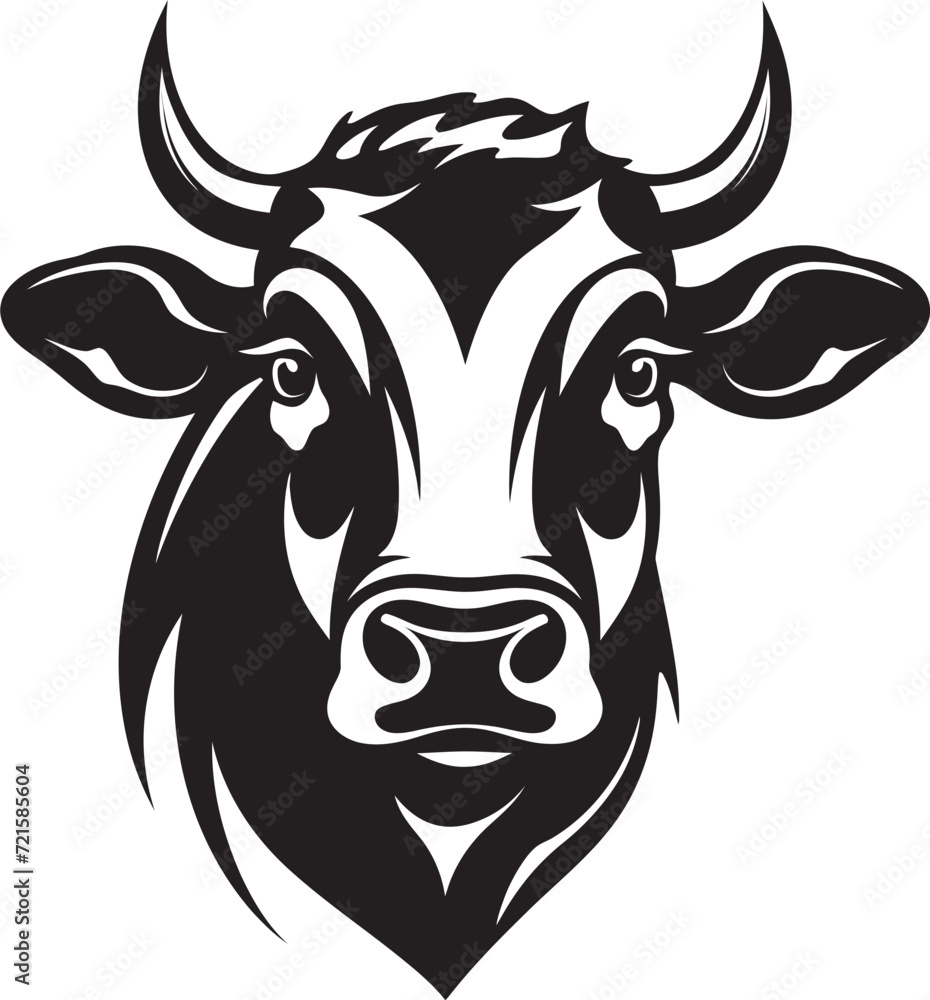 Dynamic Cow Vector CompositionsGeometric Cow Vector Patterns