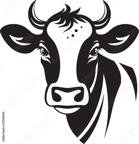 Pastoral Cow Vector LandscapeCharming Cow Vector Sketch