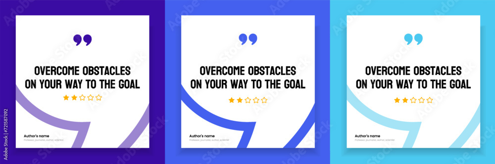 Obraz premium 3D bubble testimonial banner, quote, infographic. Social media post template designs for quotes. Empty speech bubbles, quote bubbles and text box. Vector Illustration EPS10.