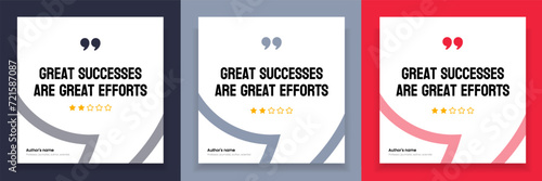 3D bubble testimonial banner, quote, infographic. Social media post template designs for quotes. Empty speech bubbles, quote bubbles and text box. Vector Illustration EPS10.
