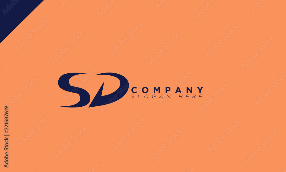 SD Alphabet letters Initials Monogram logo