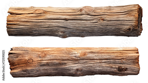 Cutout of a Pair of Raw Wooden Planks Isolated Against a Transparent Background (PNG) - AI Generative