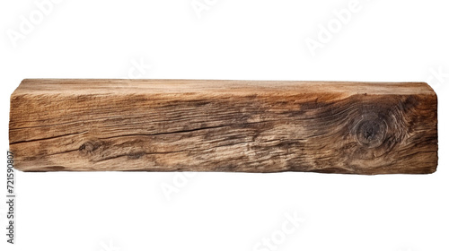Cutout of a Cubic Wooden Plank Isolated Against a Transparent Background (PNG) - AI Generative photo