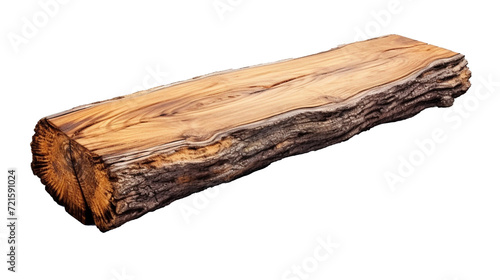 Obraz na płótnie Cutout of a Raw Wooden Plank Isolated Against a Transparent Background (PNG) - AI Generative w salonie