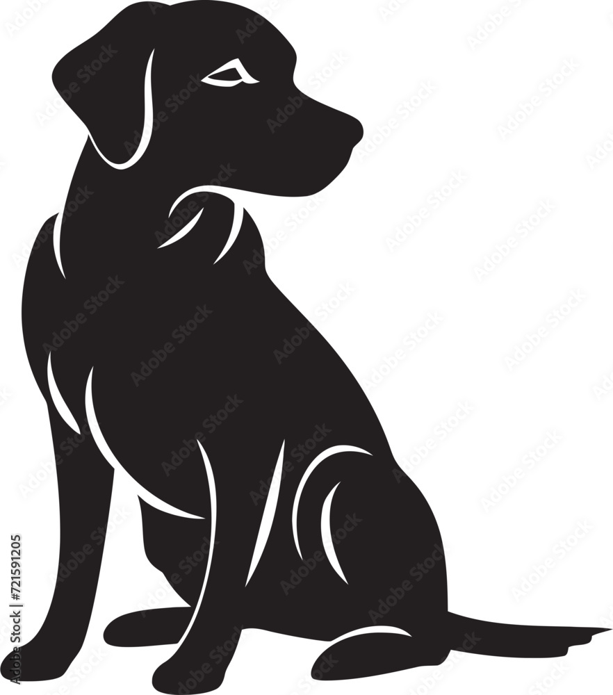 Artistic Canine Reflections Illustrated VectorsIllustrated Doggy Dreams Vectorized Fantasies