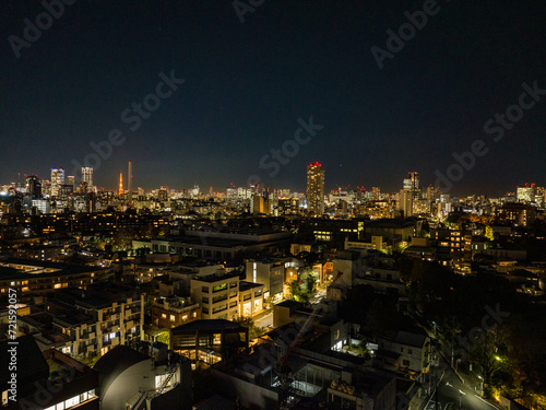 Photography Night flight of Tokyo, Japan