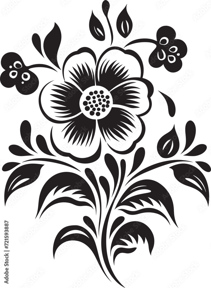 Ethereal Noir Garden Ensemble Vectorized FloralsGothic Noir Petal Sketches Midnight Floral Vectors