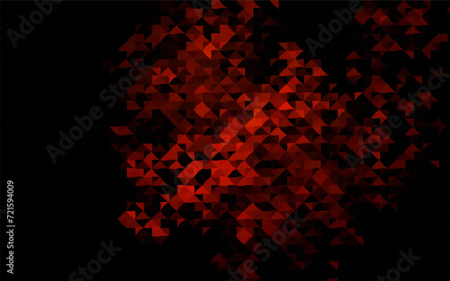 Dark Red vector background with triangles. Glitter abstract illustration with triangular shapes. Pattern for commercials.