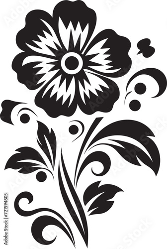 Ink Noir Botanical Ensemble Midnight Vector ArtMidnight Inked Flora Melody Noir Vector Charm