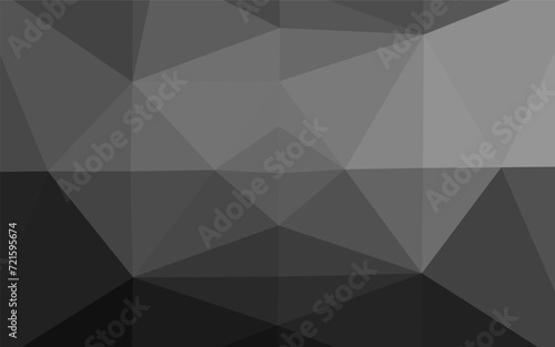 Light Silver, Gray vector polygon abstract layout. A sample with polygonal shapes. Template for a cell phone background. © Dmitry